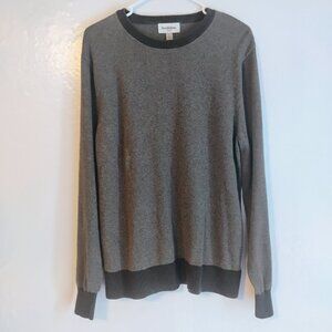 Goodfellow & Co Men’s Gray Crewneck Sweater Large 100% Cotton Classic Fit